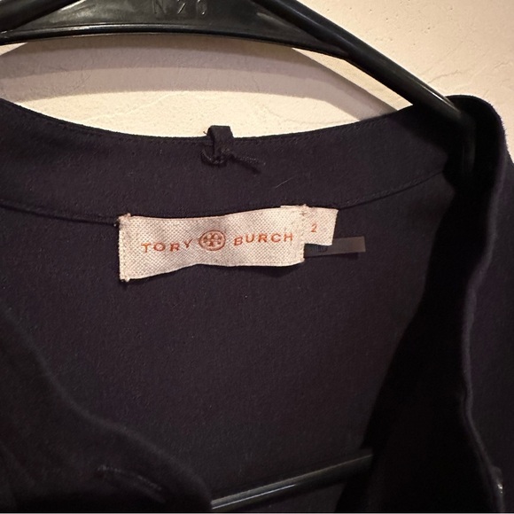 Tory Burch | Sleeveless Button Up Tank Top Blouse Navy - Picture 6 of 7